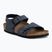 Sandały dziecięce BIRKENSTOCK New York Birkibuc Narrow navy