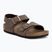 Sandały dziecięce BIRKENSTOCK New York Birkibuc Narrow mocha