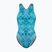 Strój pływacki jednoczęściowy damski ZONE3 Classic teal tie dye