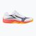 Buty do siatkówki dziecięce Mizuno Lightning Star Z7 white/fiery coral 2/citrus
