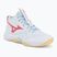 Buty do siatkówki damskie Mizuno Wave Momentum Pro Mid white/calypso coral/pale banan