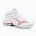 Buty do siatkówki damskie Mizuno Wave Lightning Elite Mid white/rose elegance/lava falls