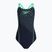 Strój pływacki jednoczęściowy damski Speedo Medley Logo Medalist navy/green