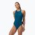 Strój pływacki jednoczęściowy damski Speedo Racer Zip with Built in Swim Bra dark teal
