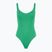 Strój pływacki jednoczęściowy damski Nike Essential V-Neck stadium green