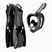 Zestaw do nurkowania Cressi Baron + Tonga black/black/black