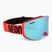 Gogle narciarskie Neon Light red/mirror acciaio