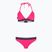 Strój kapielowy dwuczęściowy damski EA7 Emporio Armani Logo Tape Bikini Triangle neon pink