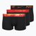 Bokserki męskie Nike Dri-Fit Essential Micro Trunk 3 pary blk/uni red/blk/uni red metallic gradient wb