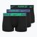 Bokserki męskie Nike Dri-Fit Essential Micro Trunk 3 pary black green shock/wild violet/black text wb