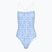 Strój kąpielowy jednoczęściowy damski Tommy Hilfiger Straight Neck Print floral stripe blue spell