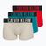 Bokserki męskie Calvin Klein 000NB3608A Trunk 3 pary oatmeal/aged redwood/bright turquoi