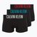 Bokserki męskie Calvin Klein 000NB3608A Trunk 3 pary black w/oatmeal logo/black w/age