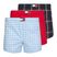 Bokserki męskie Tommy Hilfiger Woven Boxer Print 3 pack rwb foulard/med red/rwb w chck
