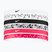 Opaski na głowę Nike Headbands Printed 6 szt. white/aster pink/black
