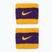 Frotki na nadgarstek Nike Swoosh Wristbands university gold/court purple/university gold