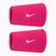 Frotki na nadgarstek Nike Swoosh Classic Doublewide Wristbands 2 szt vivid pink/white