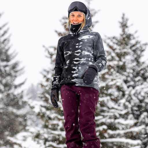 Bluza snowboardowa damska Volcom Costus HD szaro-czarna H4152205-BKB 4
