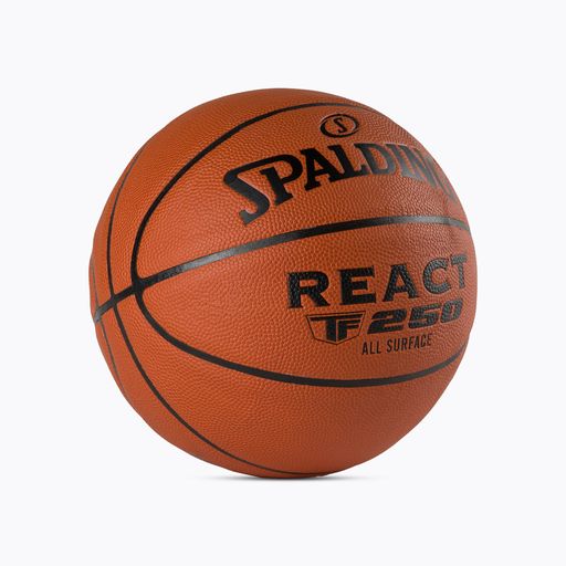 Piłka do koszykówki Spalding TF-250 React pomarańczowa 76802Z 2