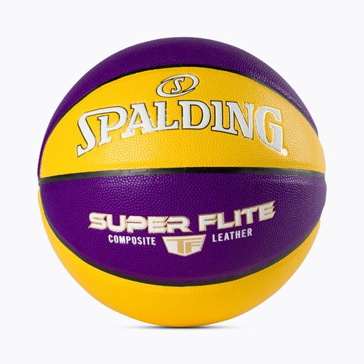 Piłka do koszykówki Spalding Super Flite fioletowo-żółta 76930Z rozmiar 7