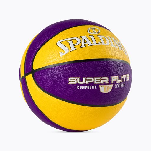 Piłka do koszykówki Spalding Super Flite fioletowo-żółta 76930Z rozmiar 7 2