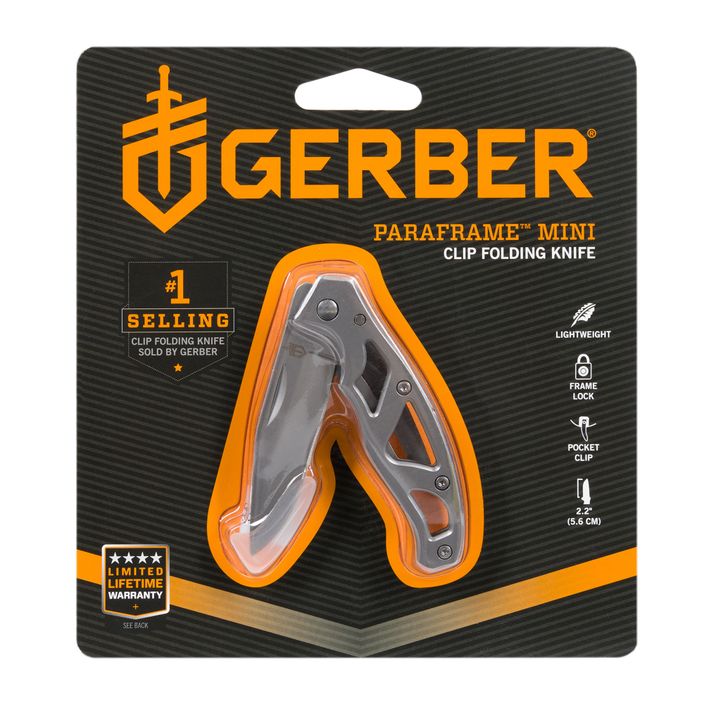 Nóż turystyczny Gerber Paraframe Mini Folder Fine Edge silver 2