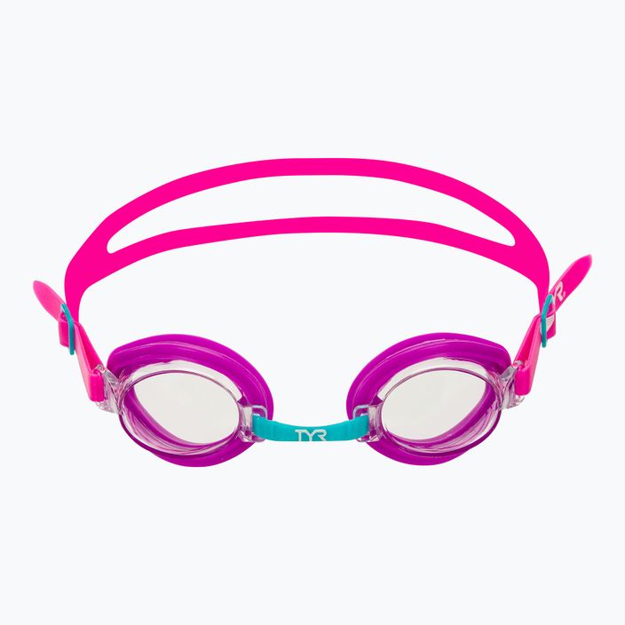 Okulary do pływania TYR Qualifier clear/purple/pink 2