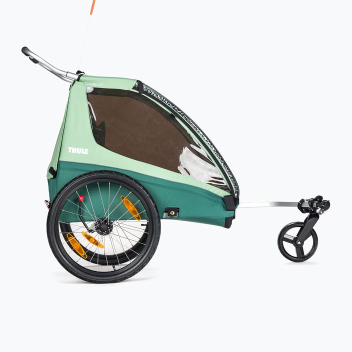 Przyczepka rowerowa dwuosobowa Thule Coaster XT Bike Trailer+Stroll zielona 10101820 2