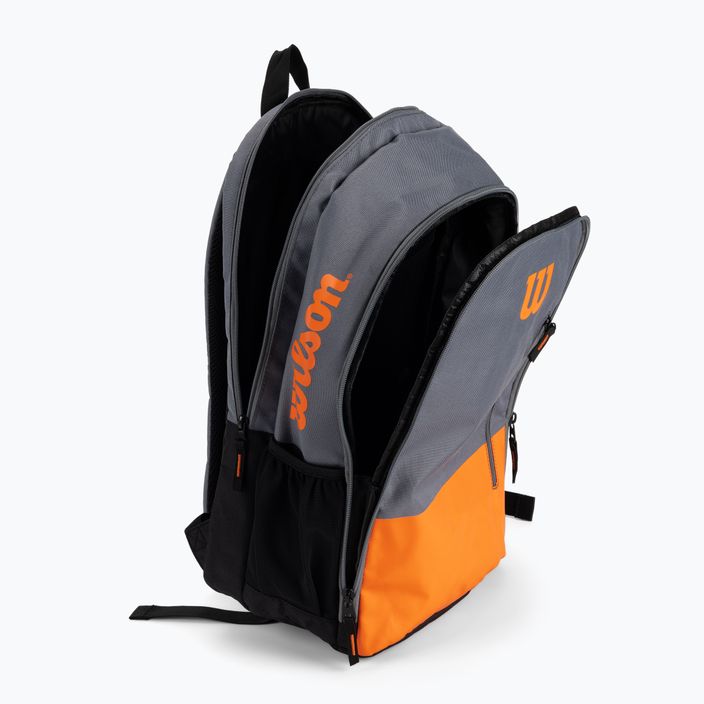Plecak tenisowy Wilson Team Backpack grey/orange 4