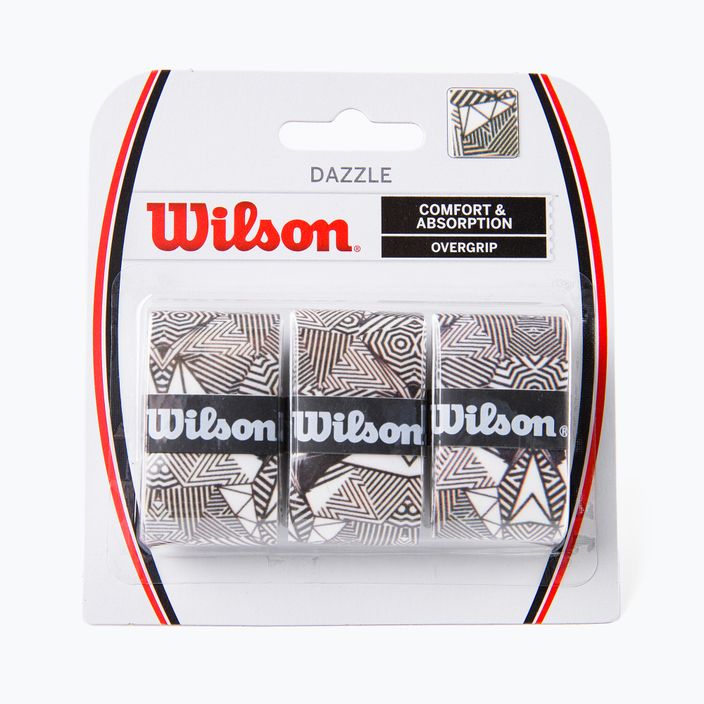 Owijki do rakiet tenisowych Wilson Dazzle Overgrip 3 szt. black/white 2