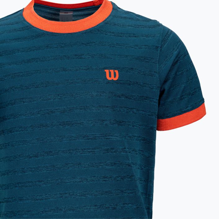 Koszulka tenisowa dziecięca Wilson Competition Crew II blue coral 3