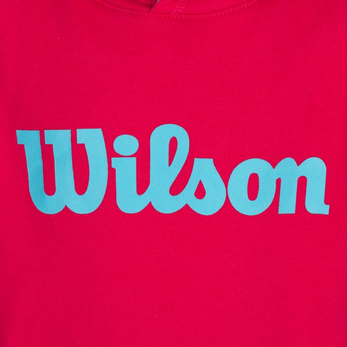 Bluza tenisowa dziecięca Wilson Script Cotton Po Hoody love potion/scuba blue 3