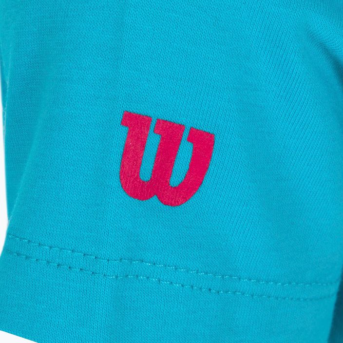 Koszulka tenisowa dziecięca Wilson Emoti-Fun Tech Tee scuba blue 3