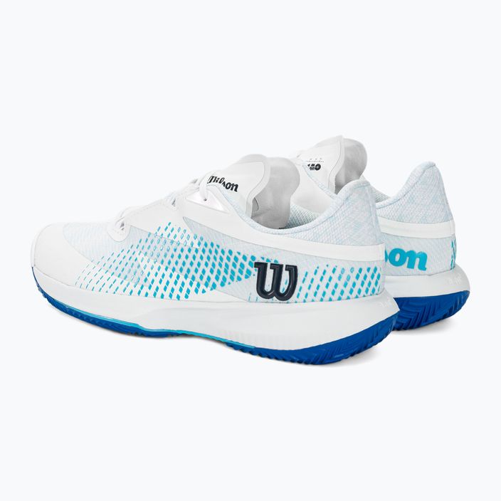 Buty do tenisa męskie Wilson Kaos Swift 1.5 Clay white/blue atoll/lapis blue 3
