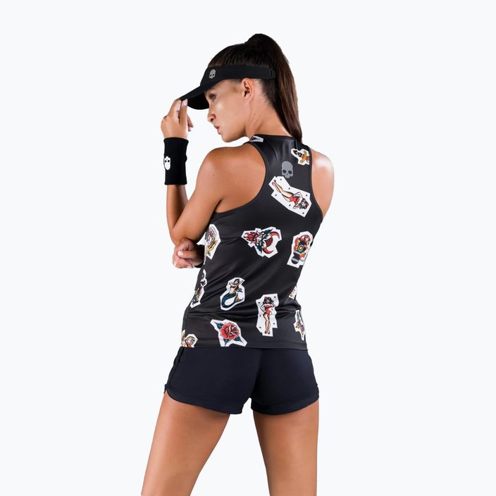 Koszulka tenisowa damska HYDROGEN Tattoo Tech Tank Top black 4