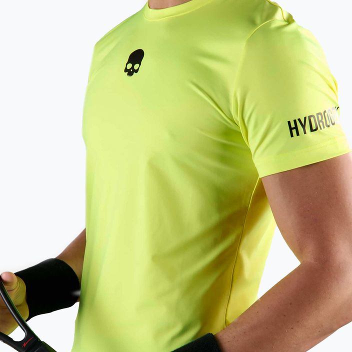 Koszulka tenisowa męska HYDROGEN Basic Tech Tee fluorescent yellow 3