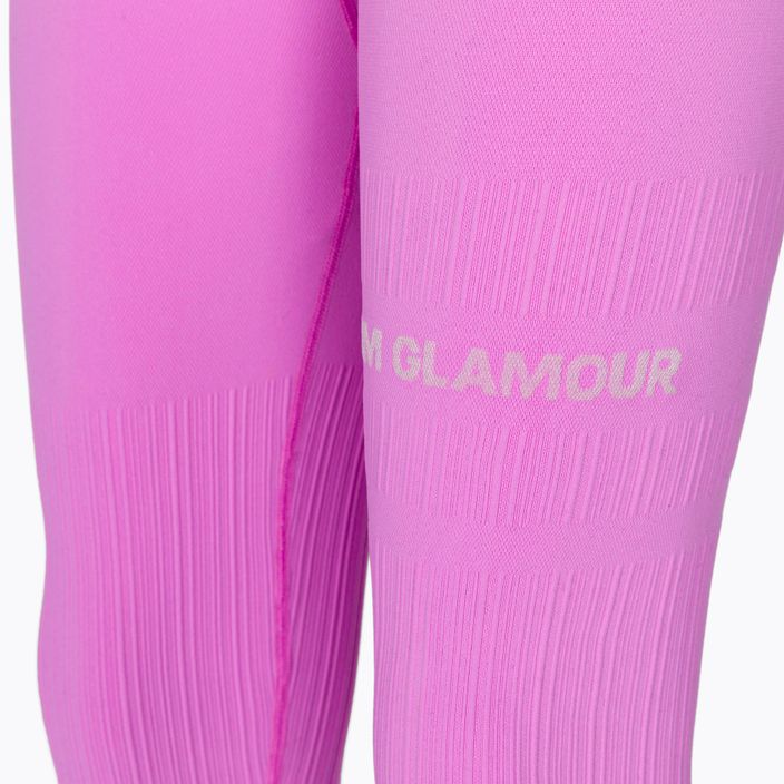 Legginsy treningowe damskie Gym Glamour Push Up pink 8