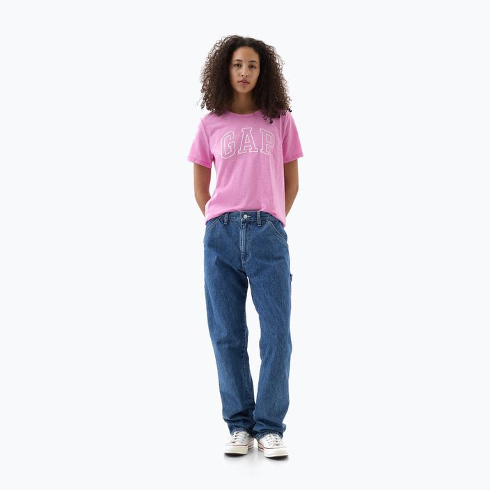 Koszulka damska GAP Logo Slub Tee sugar pink 2