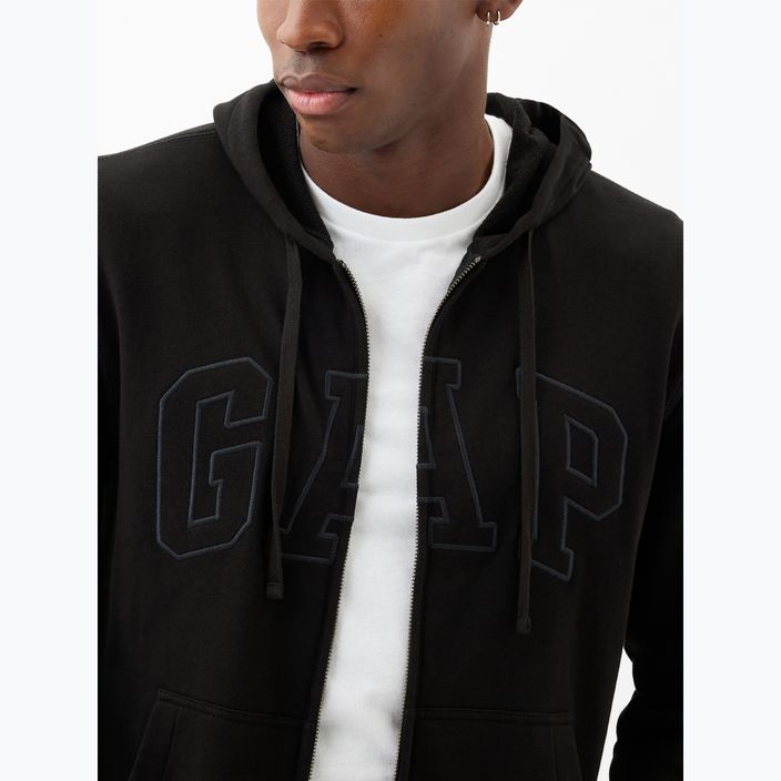 Bluza męska GAP Heritage French Terry Fullzip Logo true black 4