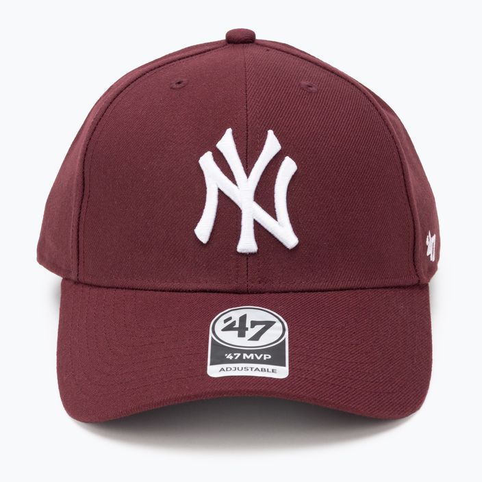 Czapka z daszkiem 47 Brand MLB New York Yankees MVP SNAPBACK dark maroon 4