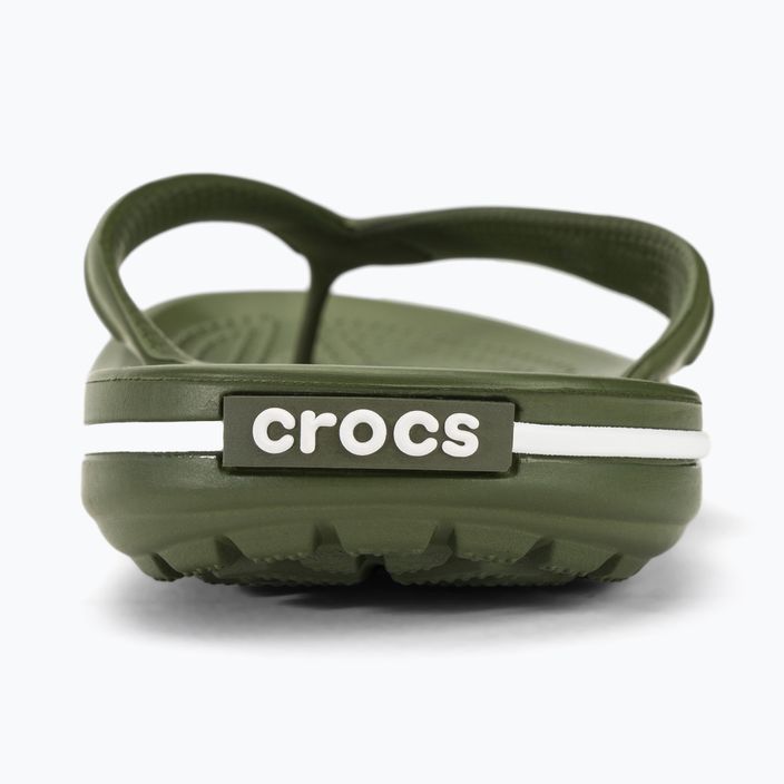 Japonki Crocs Crocband Flip army green/white 7