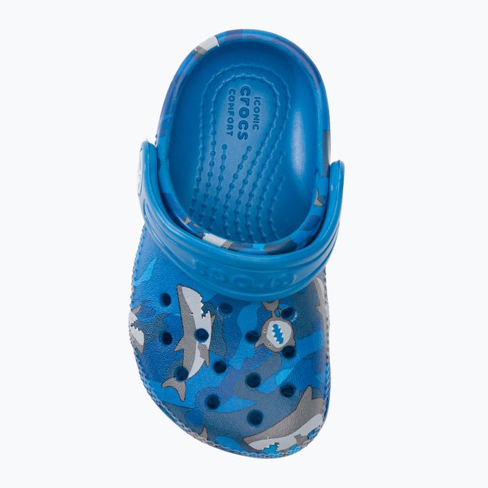 Klapki dziecięce Crocs Classic Shark Clog prep blue 7