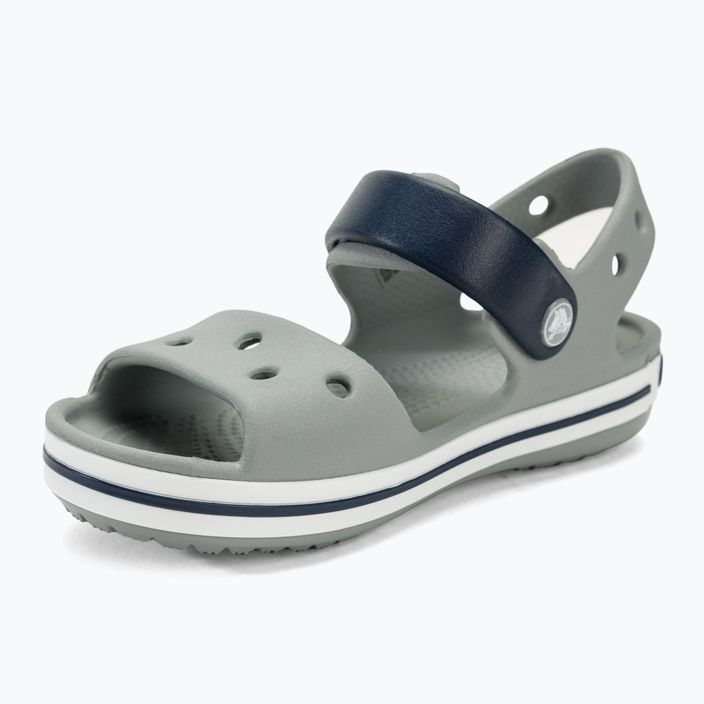 Sandały dziecięce Crocs Crocband Sandal Kids light grey/navy 7