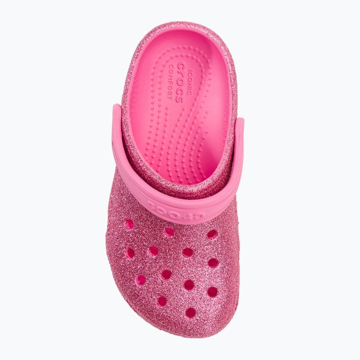Klapki dziecięce Crocs Classic Glitter Clog pink lemonade 7
