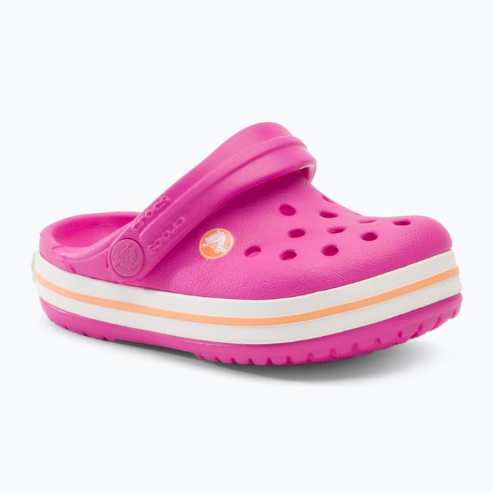 Klapki dziecięce Crocs Crocband Clog Kids electric pink/cantaloupe
