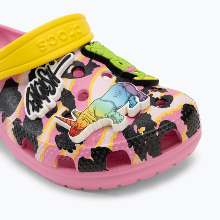 Klapki dziecięce Crocs Ron English Party Animals Classic Clog Kids pink lemonade/multi 9