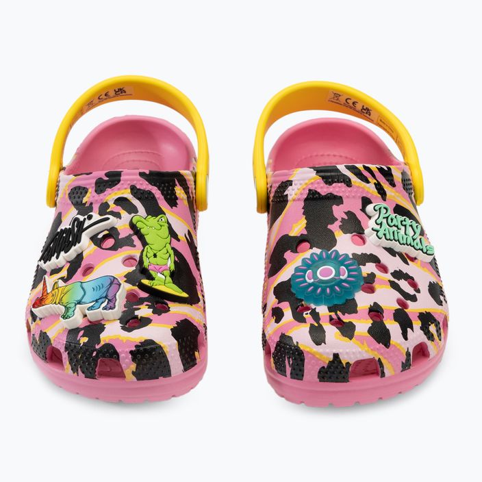 Klapki dziecięce Crocs Ron English Party Animals Classic Clog Kids pink lemonade/multi 10