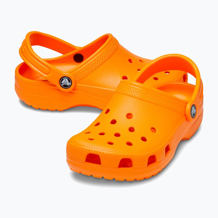 Klapki dziecięce Crocs Classic Clog T orange zing 11