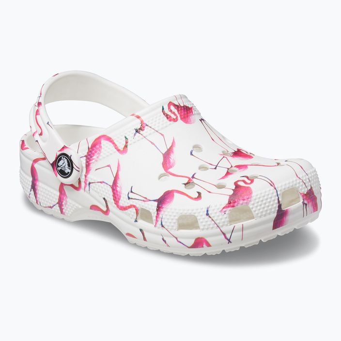 Klapki dziecięce Crocs Classic Pool Party Clog Kids white/flamingo 11