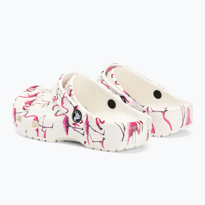 Klapki dziecięce Crocs Classic Pool Party Clog Kids white/flamingo 4